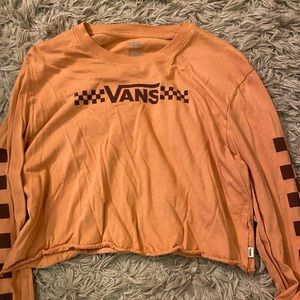 womens Vans cropped long sleeve tee